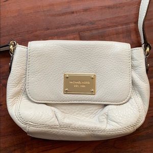 Michael Kors off white cross body purse